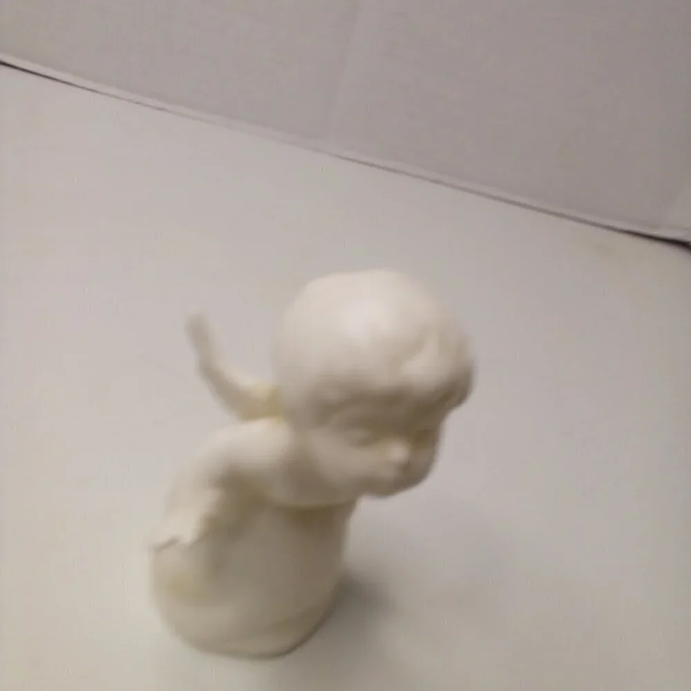 Schmid Bros Kissing Angel White Porcelain Nativity Figurine Vintage 1950s